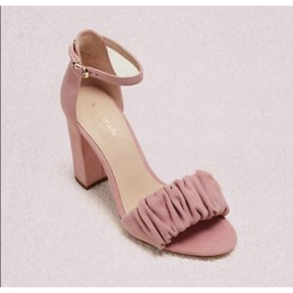 Kate Spade Mona Women's Size 6.5 Rococo Pink‎ Leather Ankle Strap Heels X7-1649